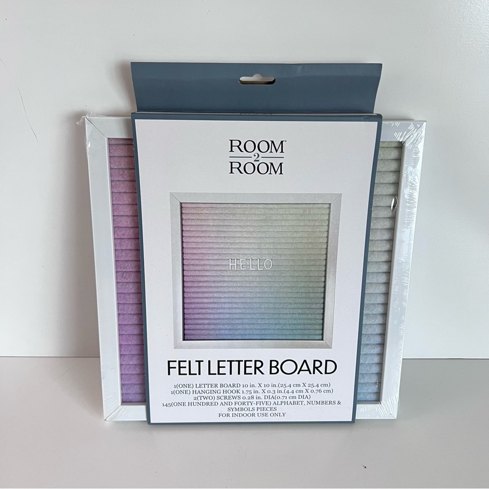 Room 2 Room Felt Letter Board Ombré Rainbow Colors
